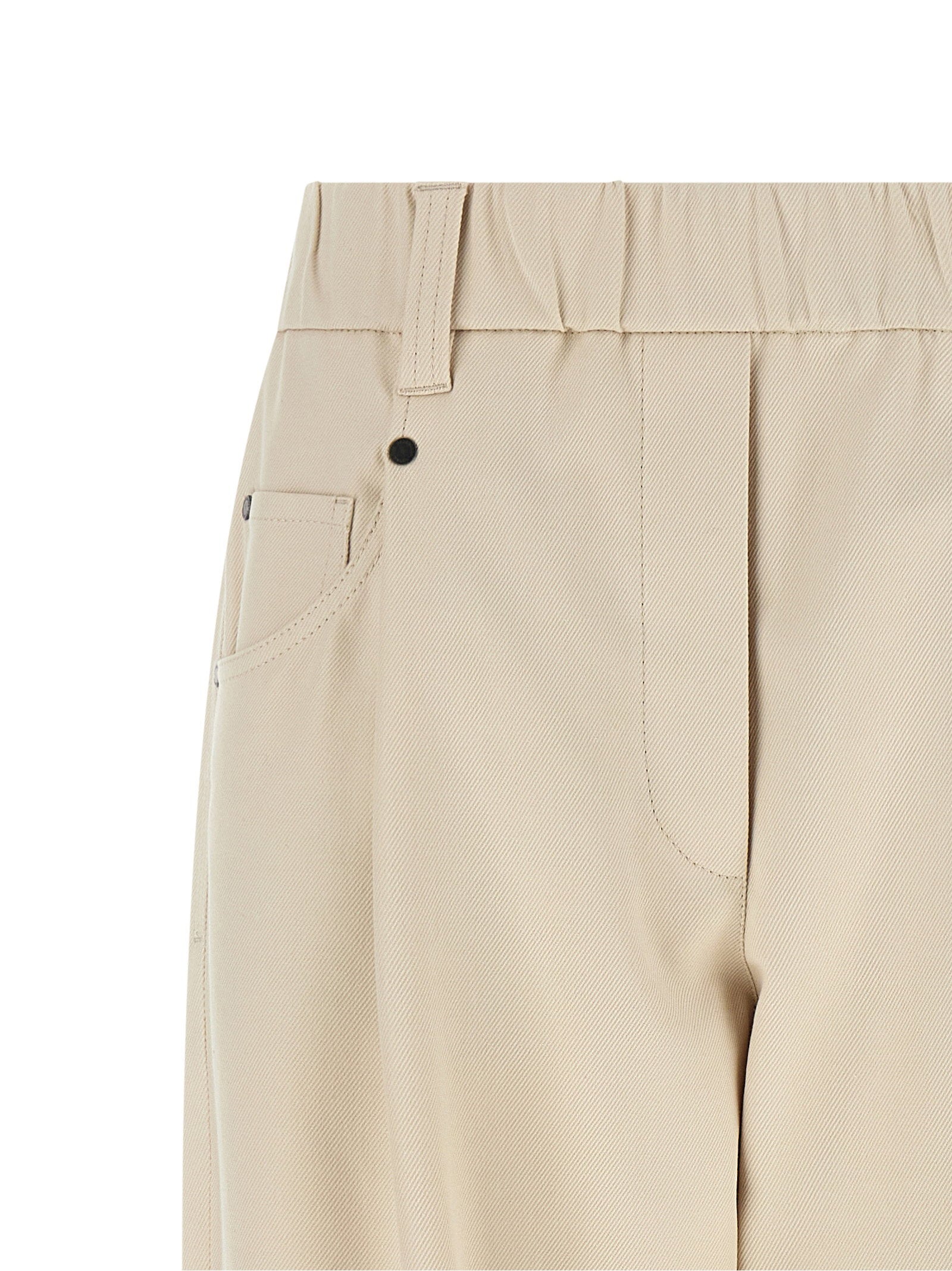 Brunello Cucinelli Baggy Pull-on Pants Beige
