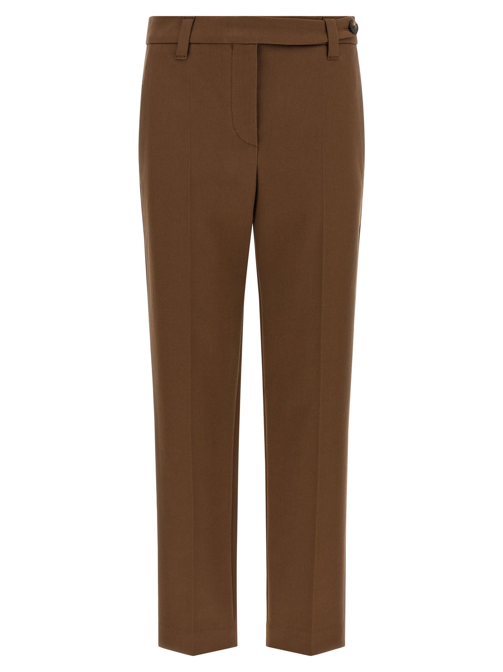 Brunello Cucinelli Monile Cotton Pants Brown