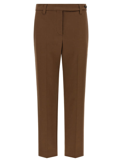 Brunello Cucinelli Monile Cotton Pants Brown