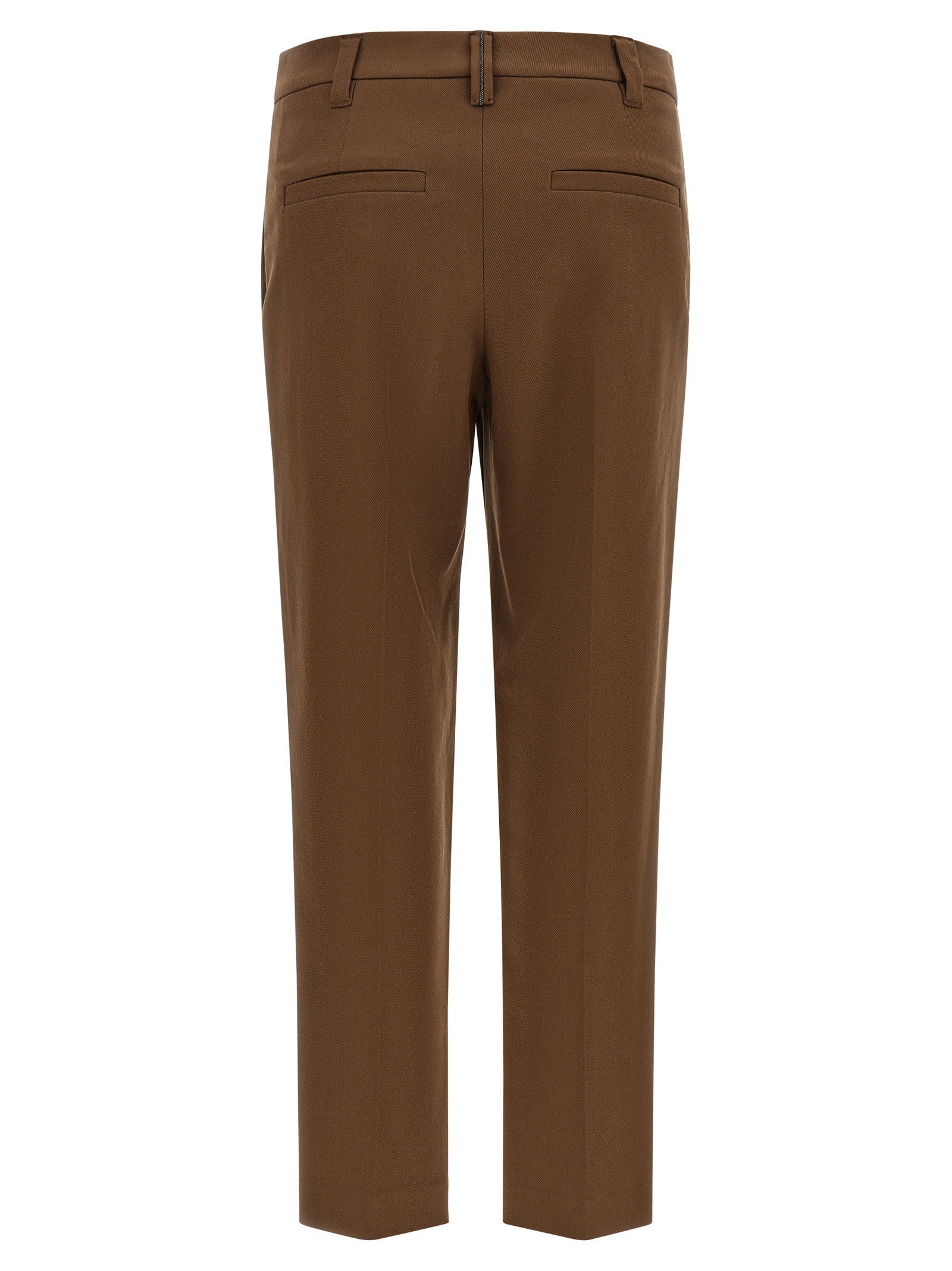 Brunello Cucinelli Monile Cotton Pants Brown