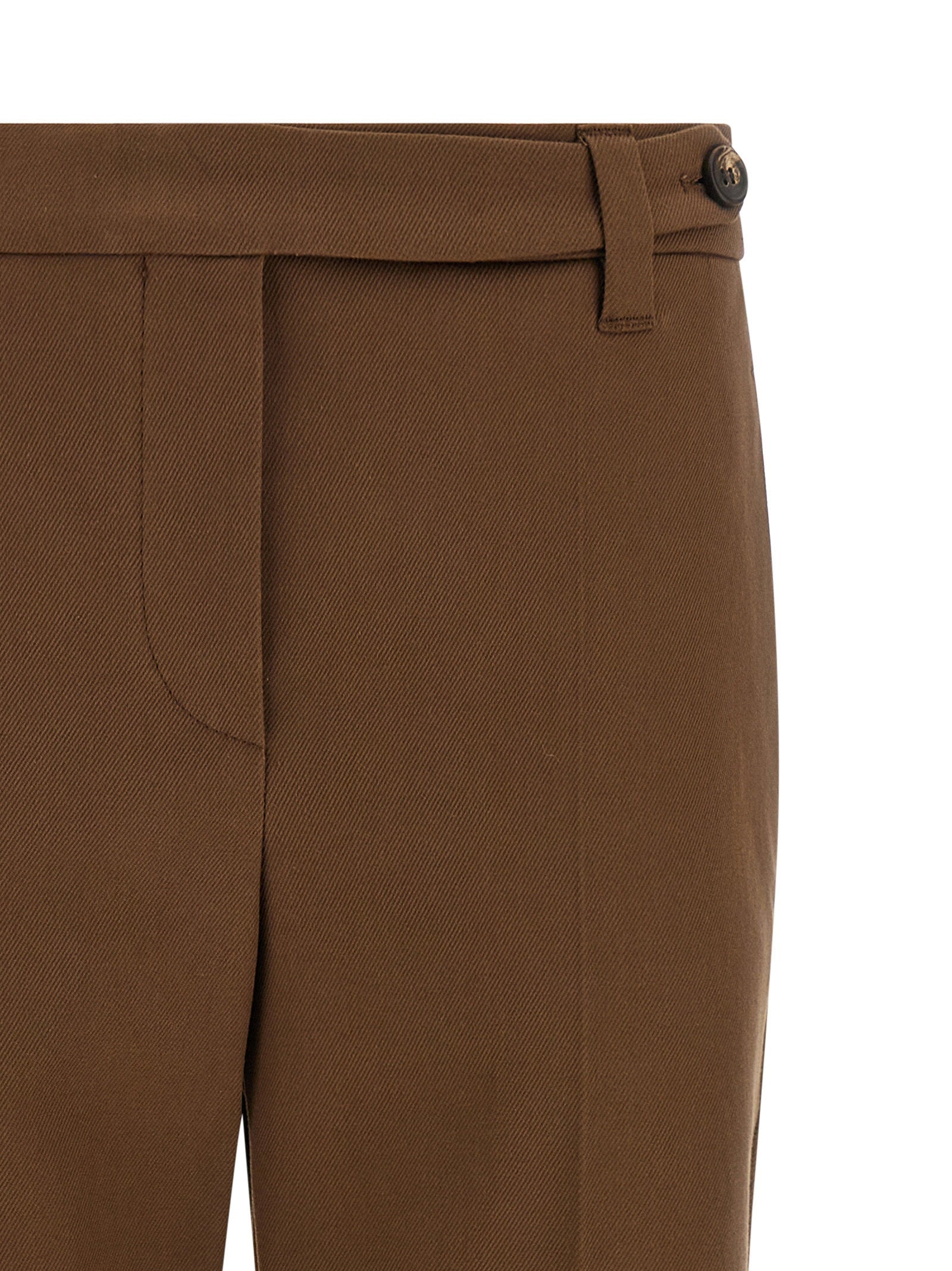 Brunello Cucinelli Monile Cotton Pants Brown
