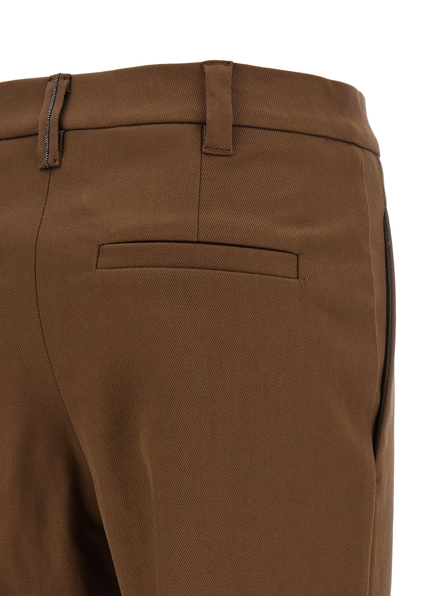 Brunello Cucinelli Monile Cotton Pants Brown