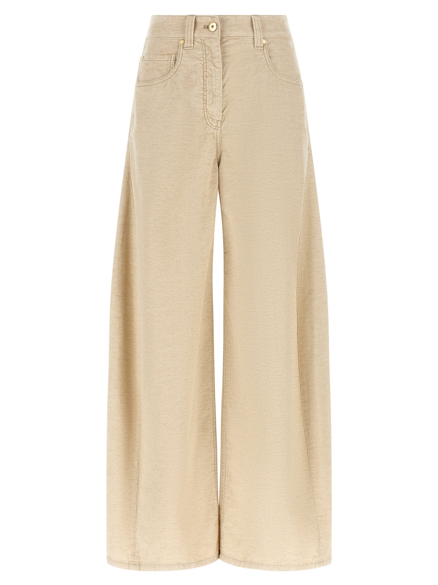 Brunello Cucinelli The Wide Barrel Pants Beige