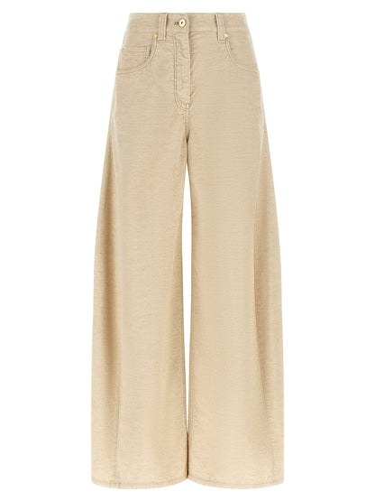 Brunello Cucinelli The Wide Barrel Pants Beige
