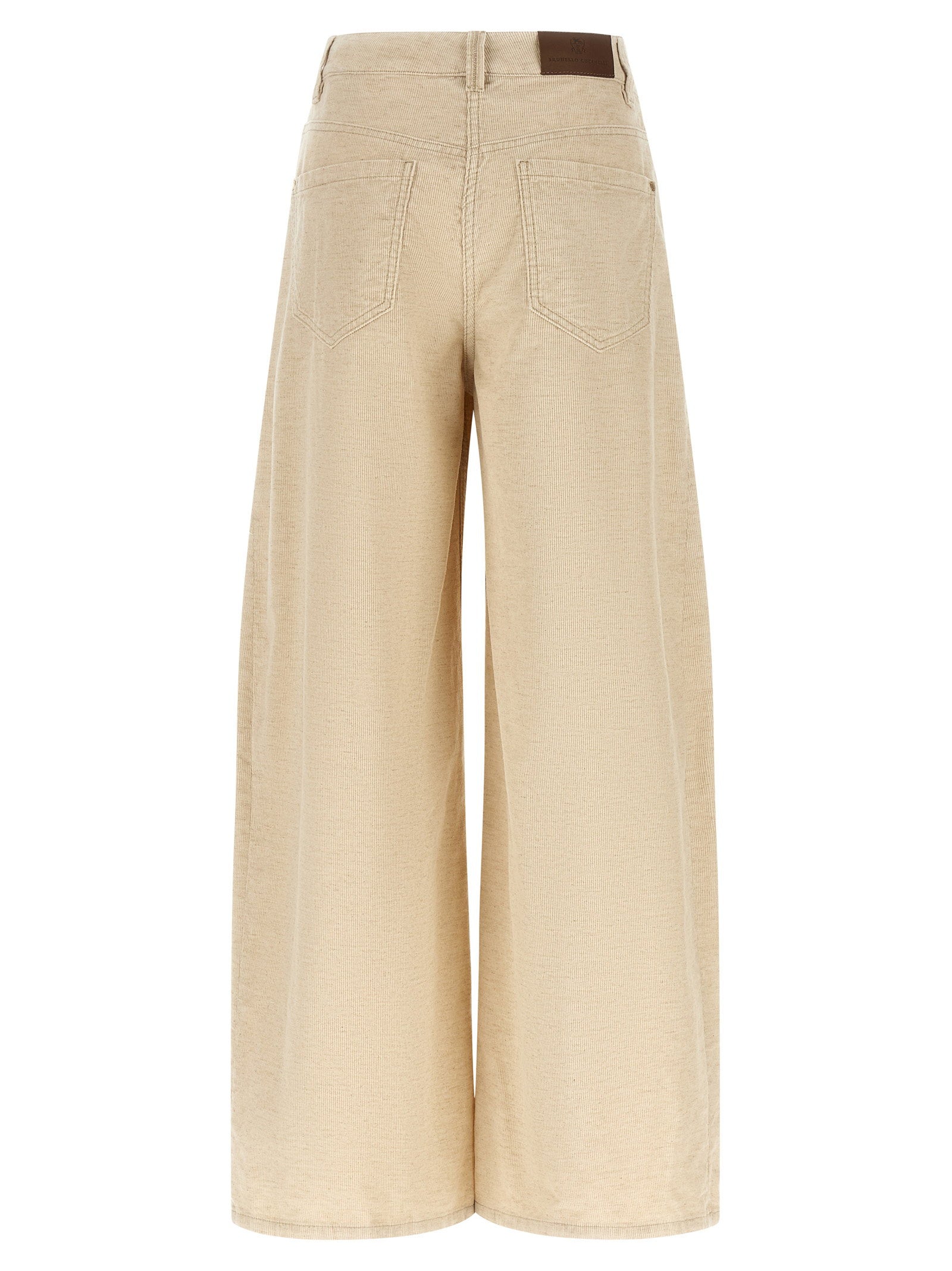 Brunello Cucinelli The Wide Barrel Pants Beige