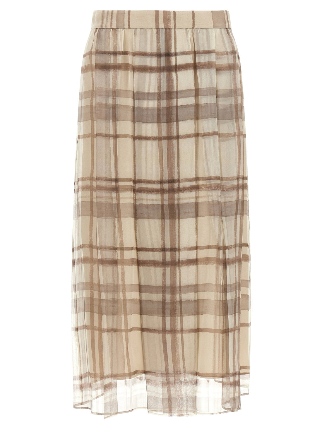 Brunello Cucinelli Organza Skirt Beige