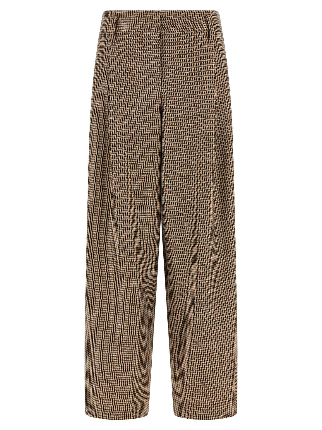 Brunello Cucinelli Prince Of Wales Lamé Pants Brown
