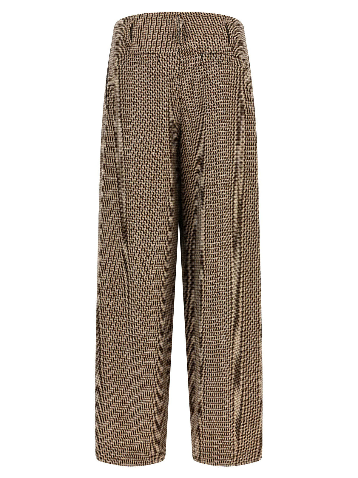 Brunello Cucinelli Prince Of Wales Lamé Pants Brown