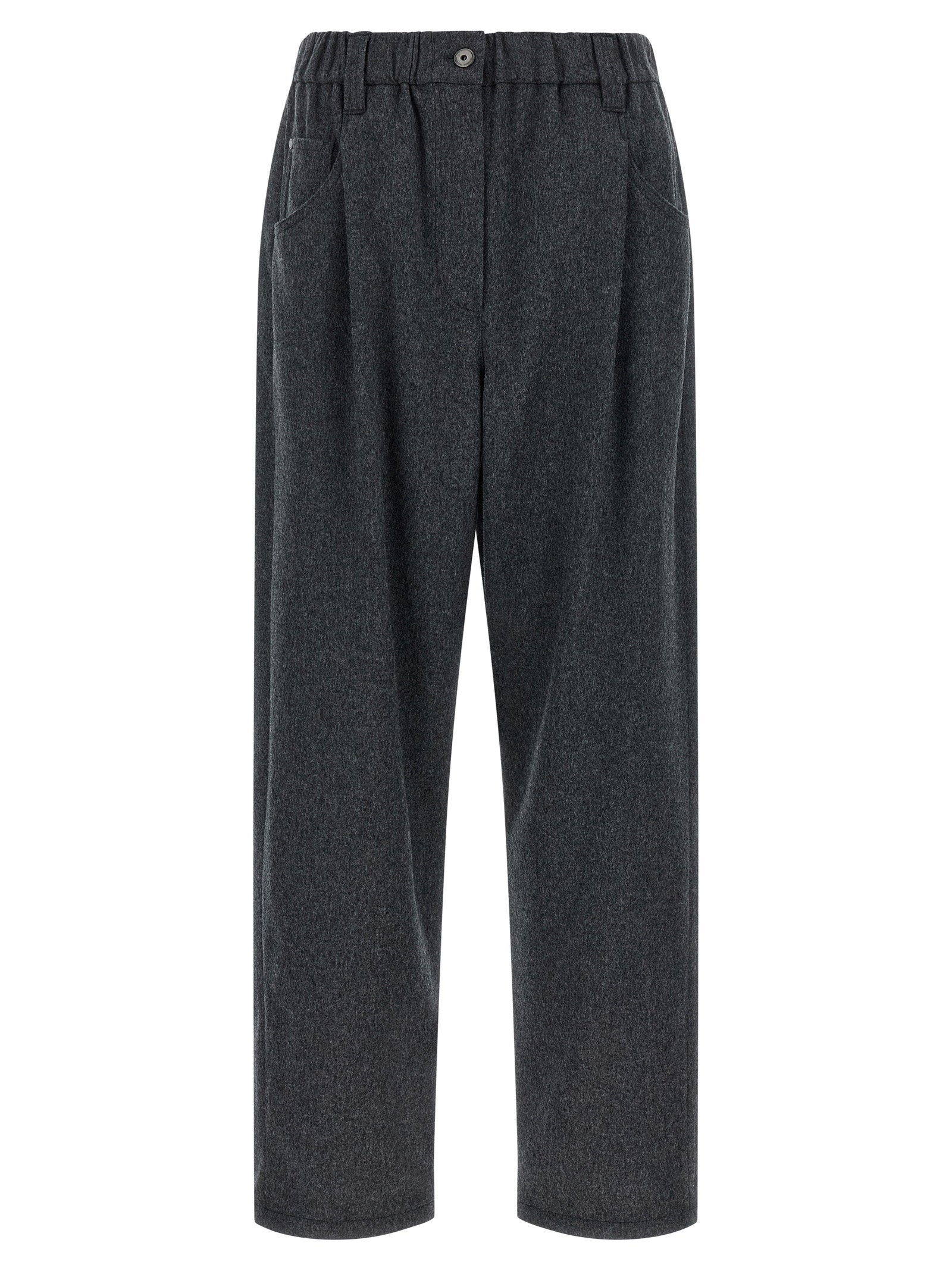 Brunello Cucinelli Wool Pants Gray