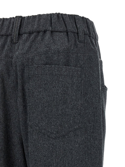 Brunello Cucinelli Wool Pants Gray