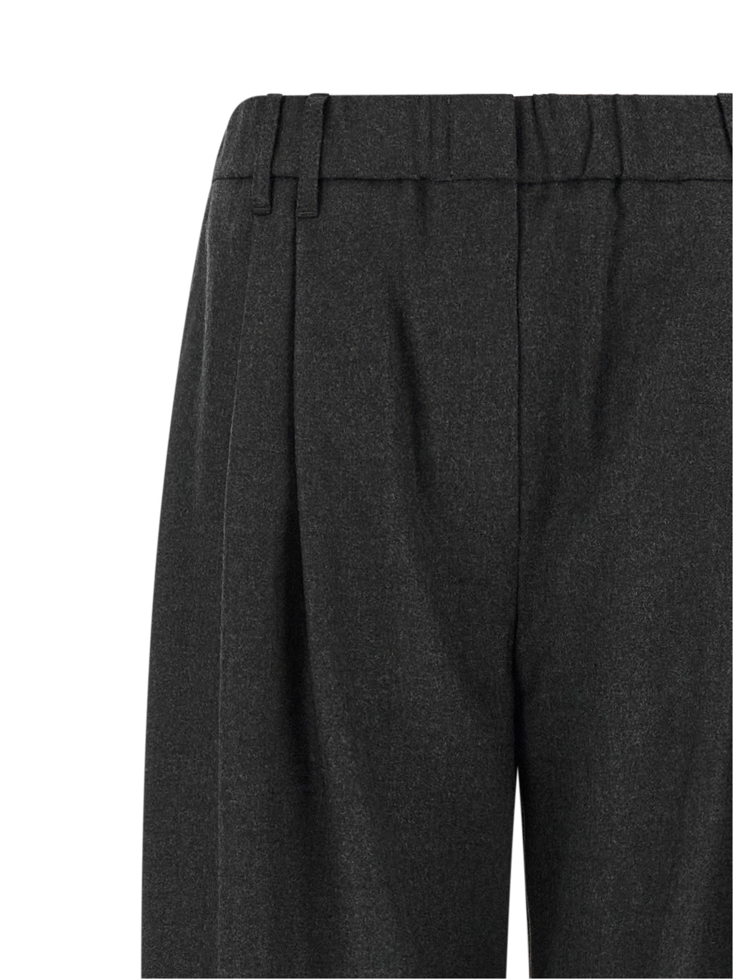 Brunello Cucinelli Double Pinch Pants Gray