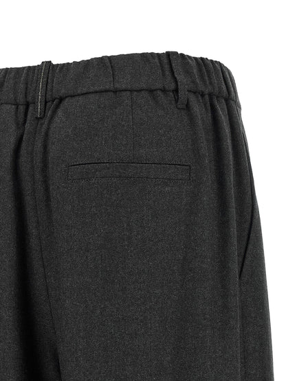 Brunello Cucinelli Double Pinch Pants Gray