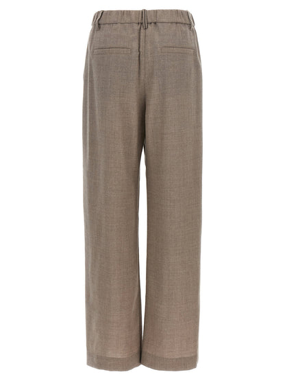 Brunello Cucinelli Light Pants With Pleats White