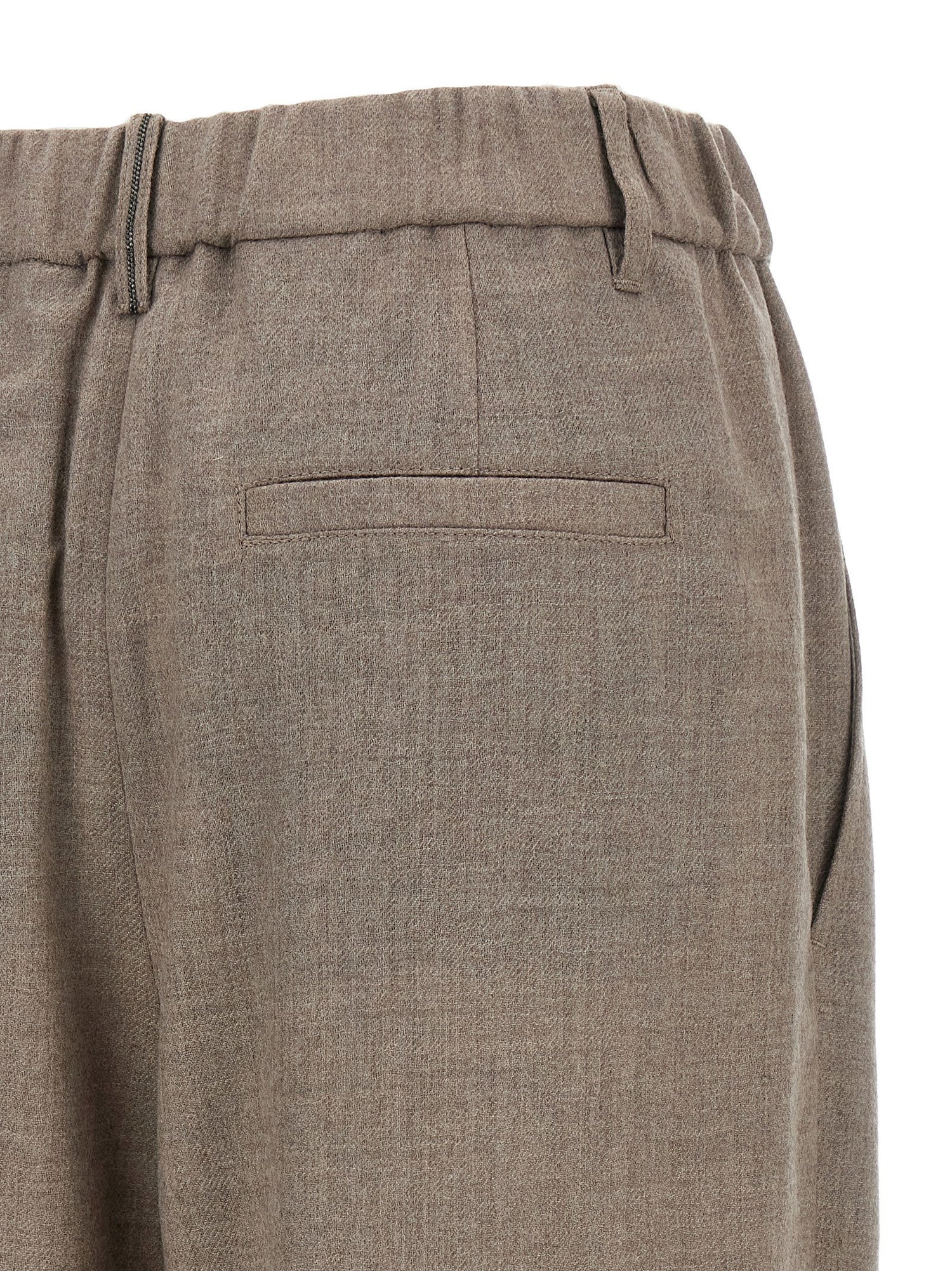 Brunello Cucinelli Light Pants With Pleats White