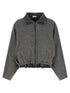 Brunello Cucinelli Shiny Zipper Pull Jacket Gray