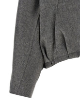 Brunello Cucinelli Shiny Zipper Pull Jacket Gray