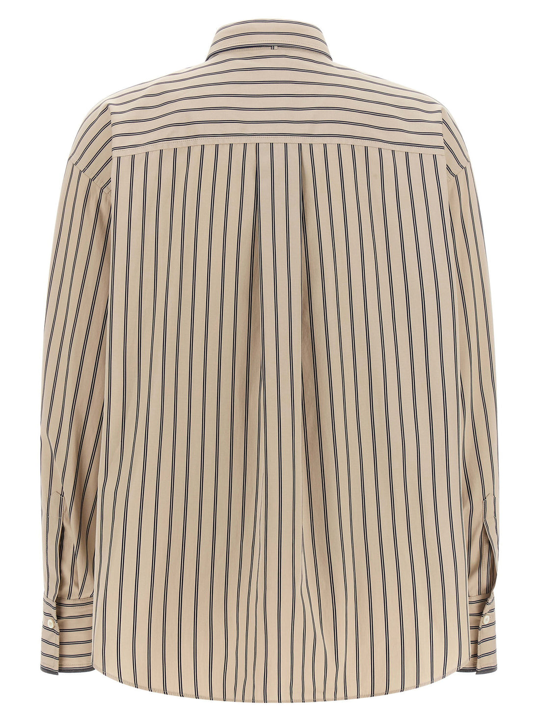 Brunello Cucinelli Shirt With Tie Beige