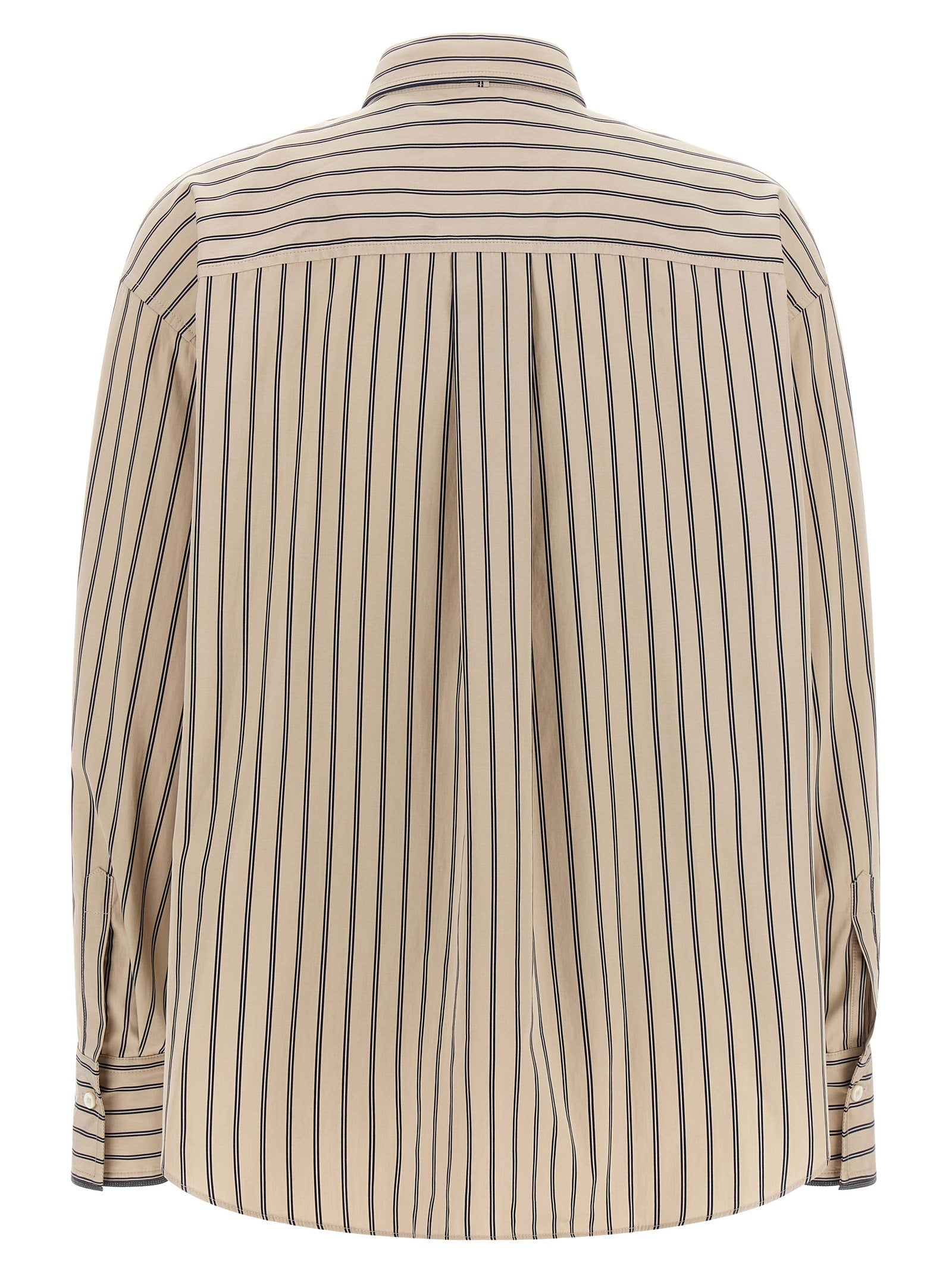 Brunello Cucinelli Shirt With Tie Beige