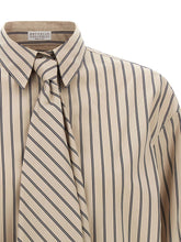Brunello Cucinelli Shirt With Tie Beige
