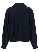 Brunello Cucinelli Shiny Zipper Pull Sweatshirt Blue