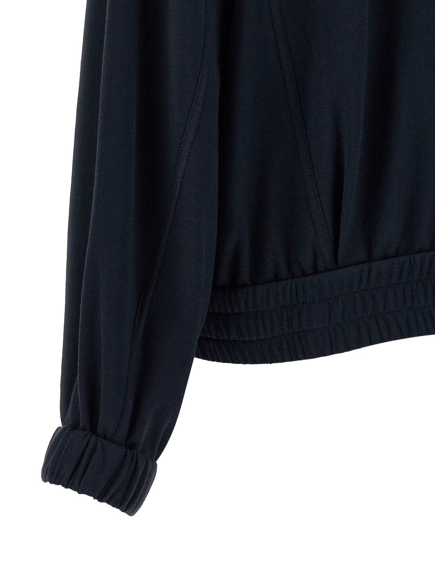 Brunello Cucinelli Shiny Zipper Pull Sweatshirt Blue