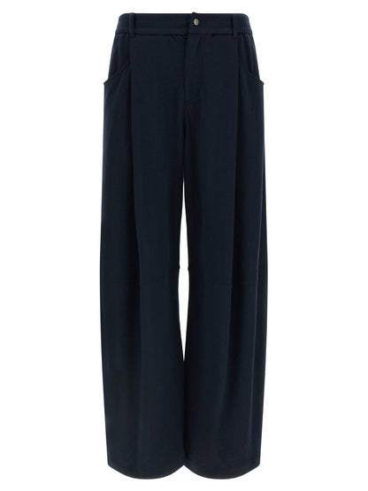 Brunello Cucinelli Cotton Silk Pants Blue