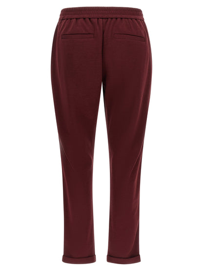 Brunello Cucinelli Track Joggers Bordeaux