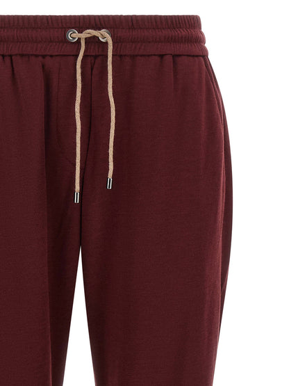 Brunello Cucinelli Track Joggers Bordeaux