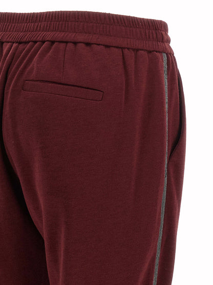 Brunello Cucinelli Track Joggers Bordeaux