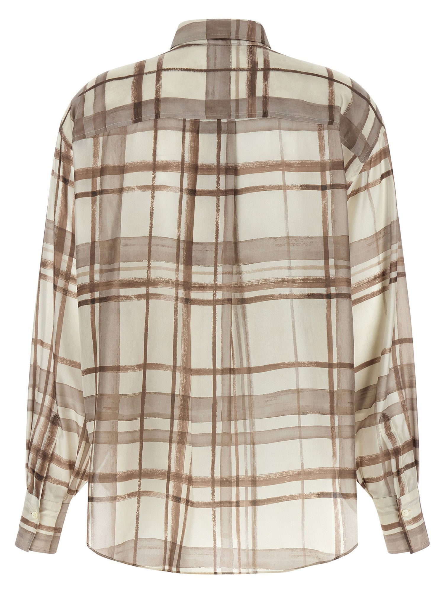 Brunello Cucinelli Silk Shirt Beige
