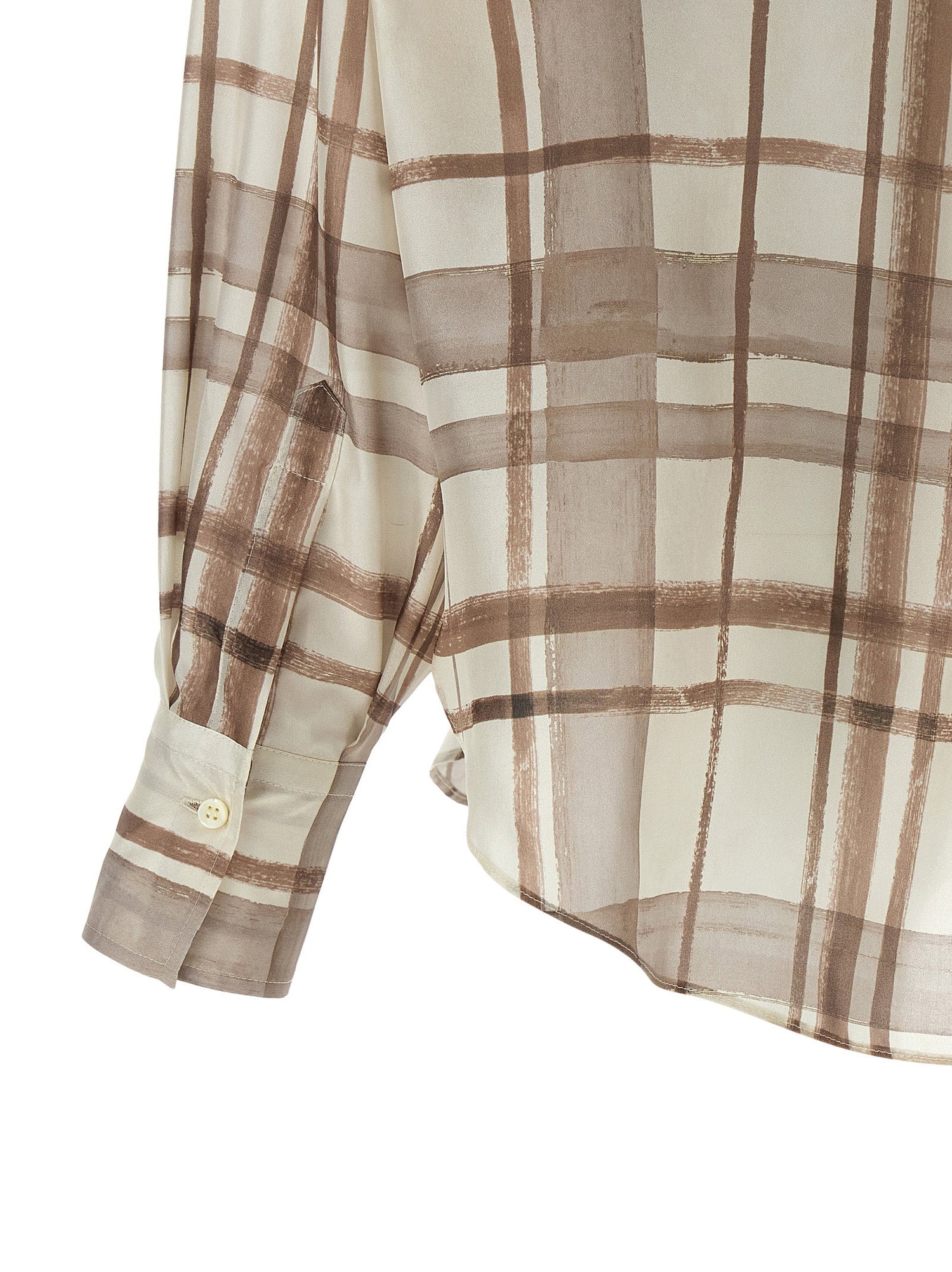 Brunello Cucinelli Silk Shirt Beige