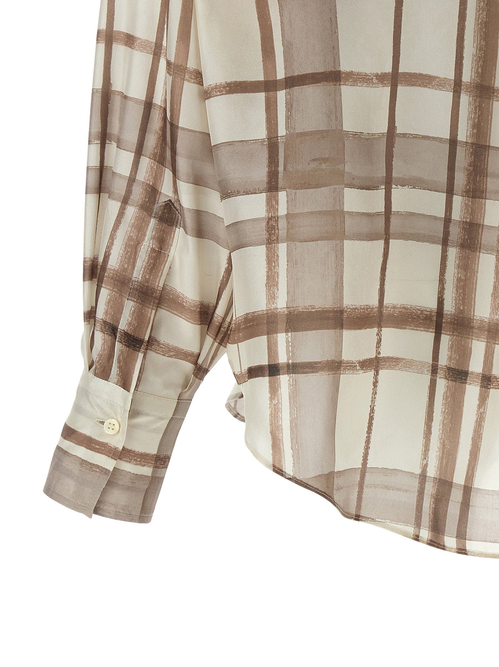 Brunello Cucinelli Silk Shirt Beige