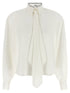 Brunello Cucinelli Shiny Collar Shirt White