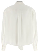 Brunello Cucinelli Shiny Collar Shirt White