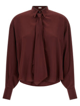Brunello Cucinelli Shiny Collar Shirt Bordeaux