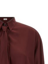 Brunello Cucinelli Shiny Collar Shirt Bordeaux