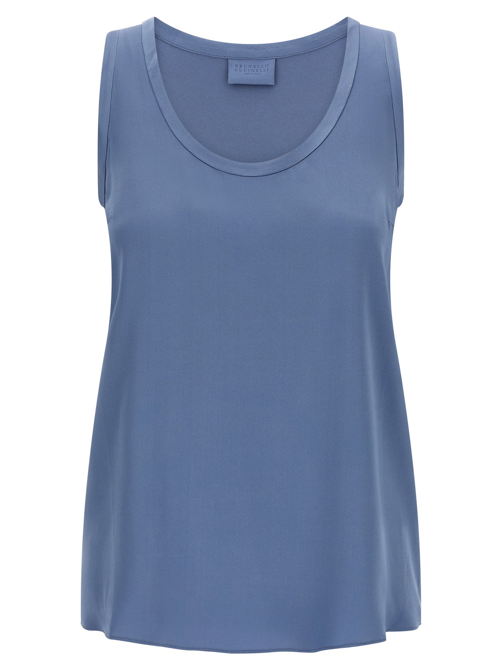 Brunello Cucinelli Satin Top Blue