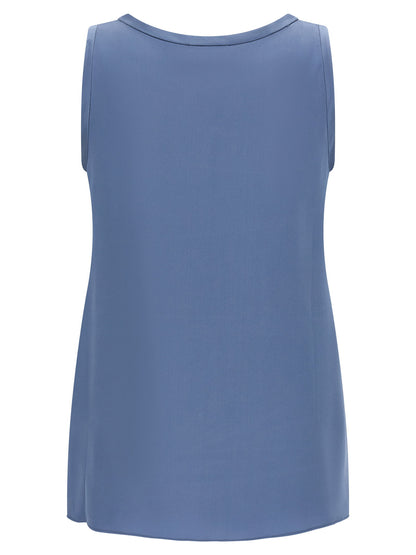 Brunello Cucinelli Satin Top Blue
