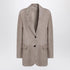 Brunello Cucinelli Light Suede Single-Breasted Blazer Brown