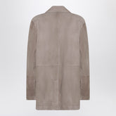 Brunello Cucinelli Light Suede Single-Breasted Blazer Brown