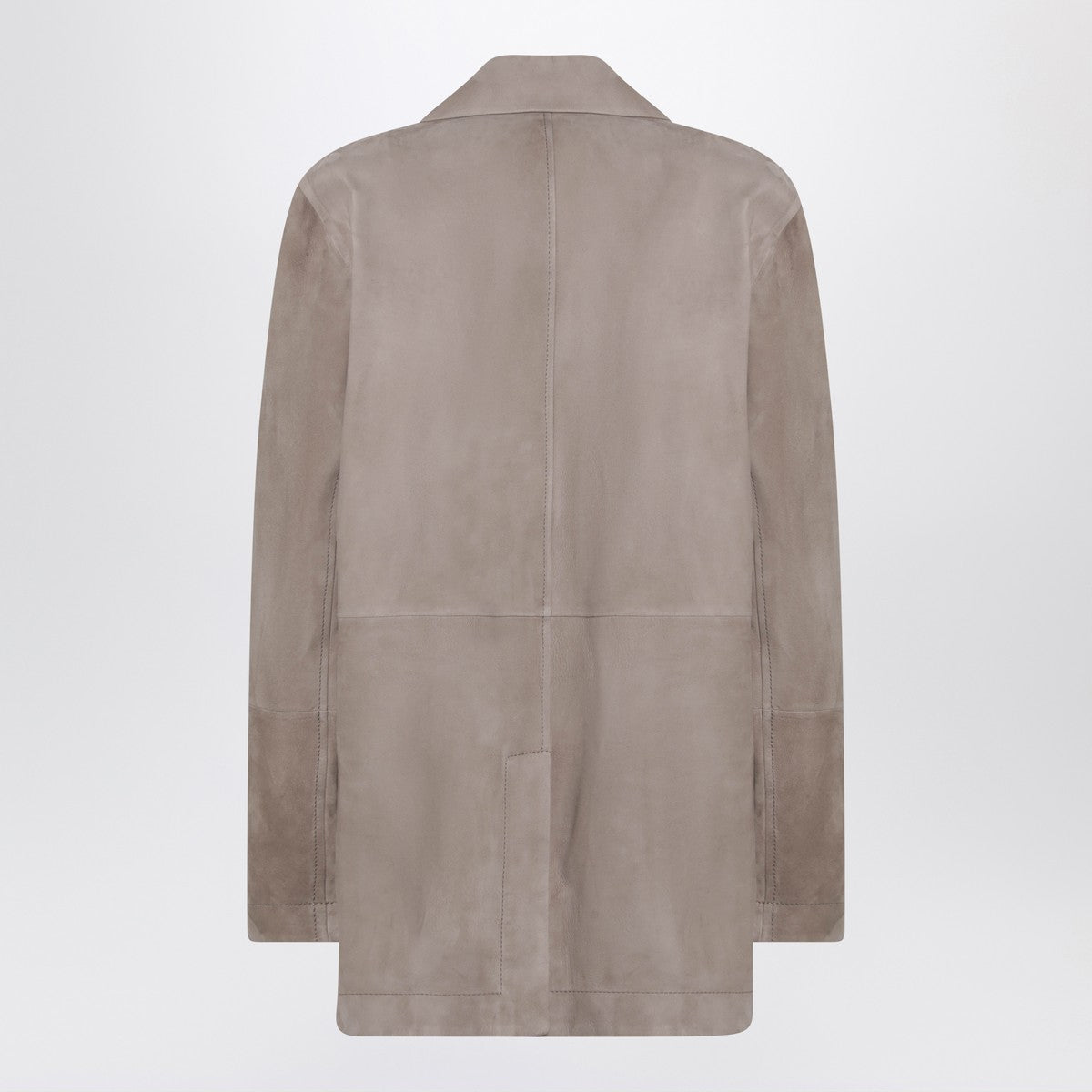 Brunello Cucinelli Light Suede Single-Breasted Blazer Brown