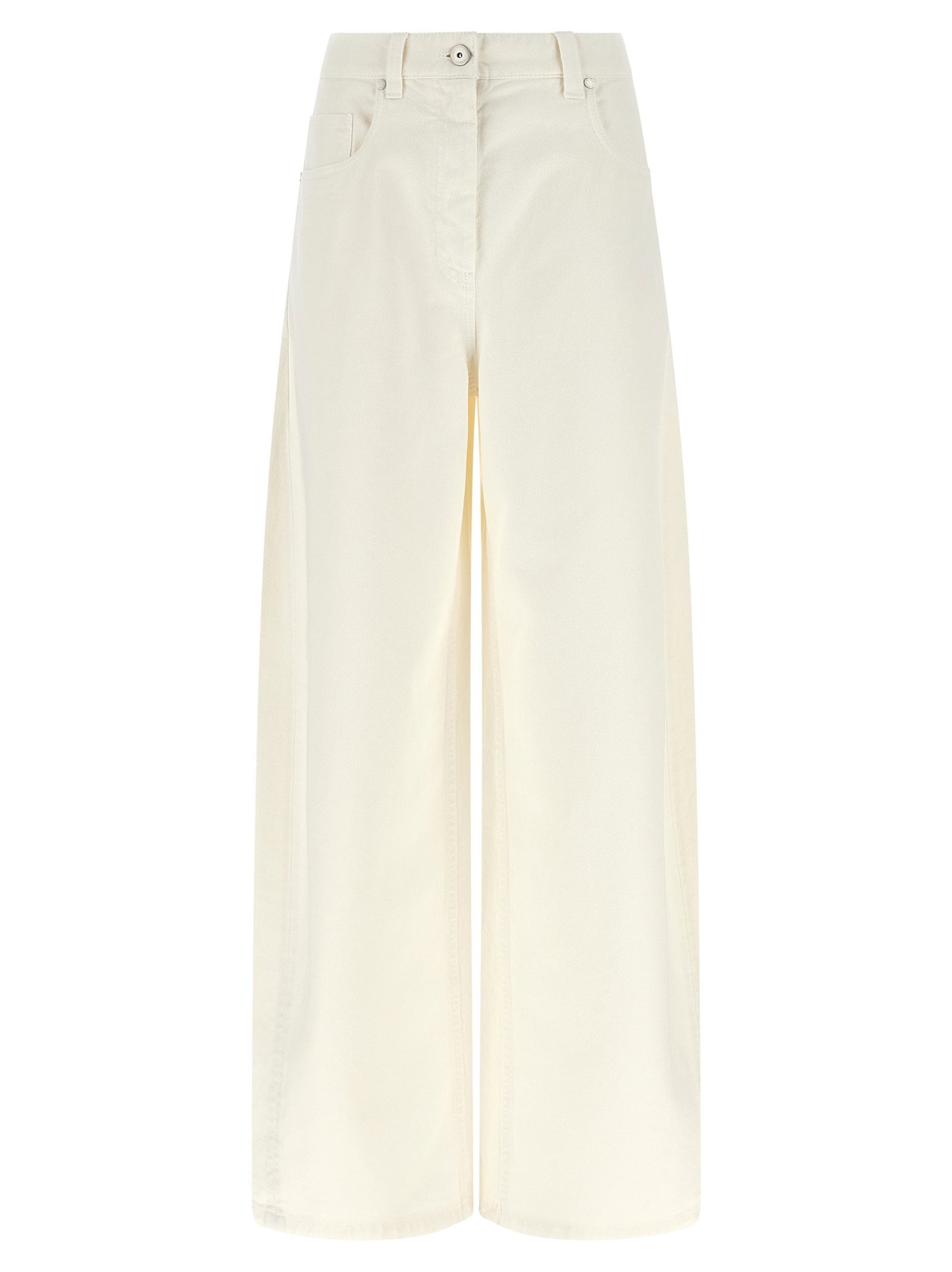 Brunello Cucinelli The Wide Barrel Jeans White
