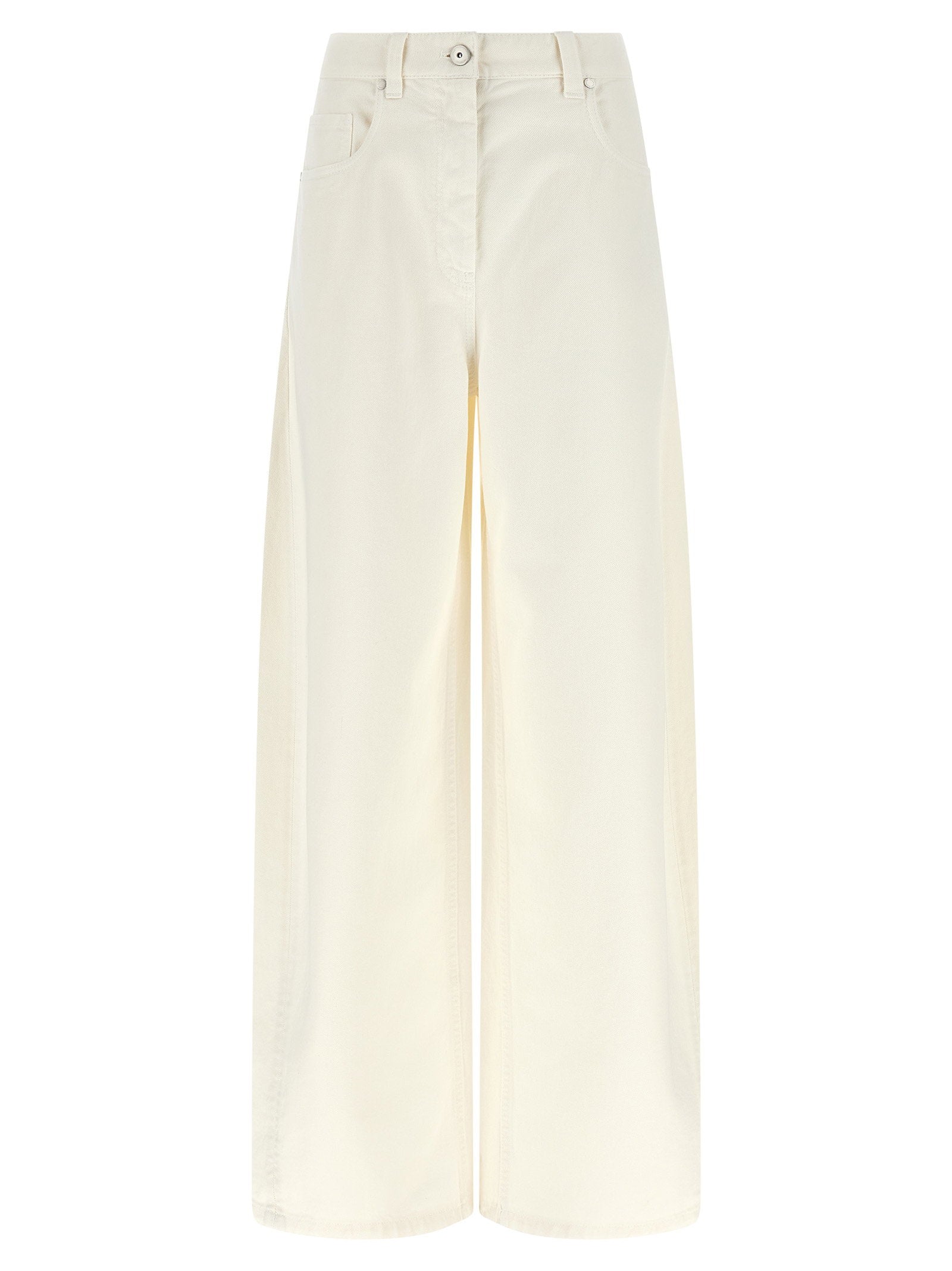 Brunello Cucinelli The Wide Barrel Jeans White