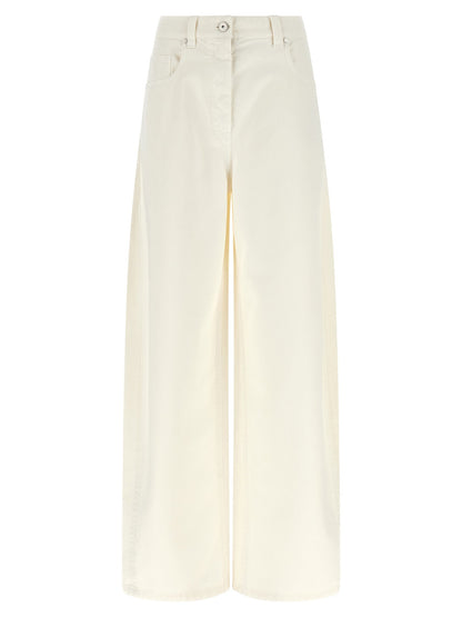 Brunello Cucinelli The Wide Barrel Jeans White