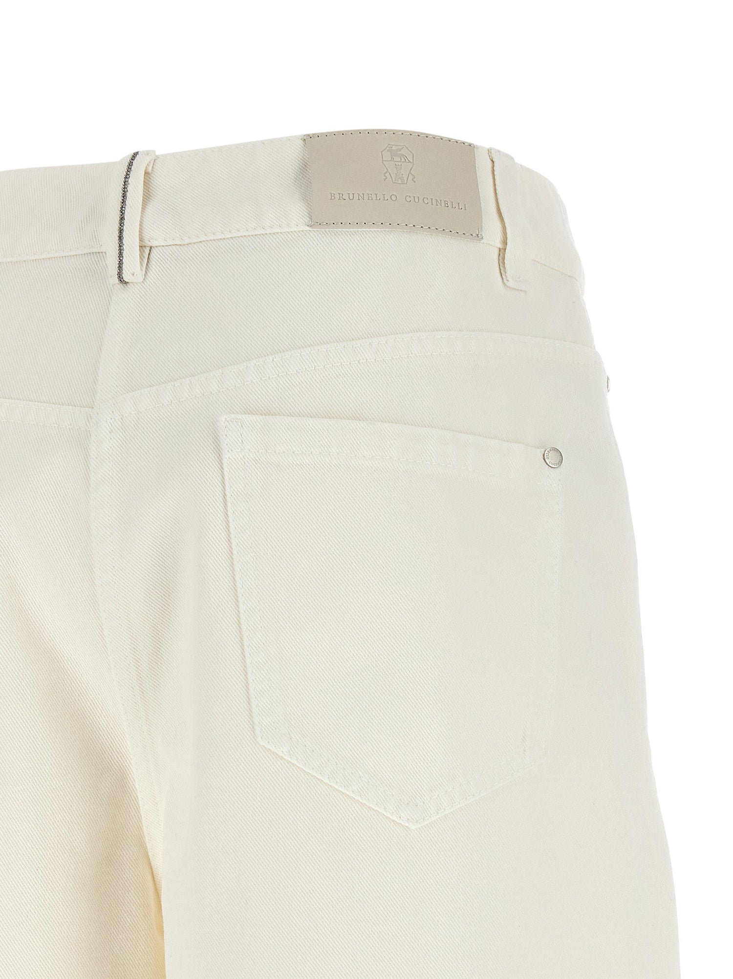 Brunello Cucinelli The Wide Barrel Jeans White
