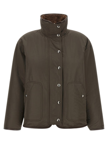 Brunello Cucinelli Fuzzy Reversible Jacket Brown