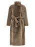 Brunello Cucinelli Shearling Coat Brown