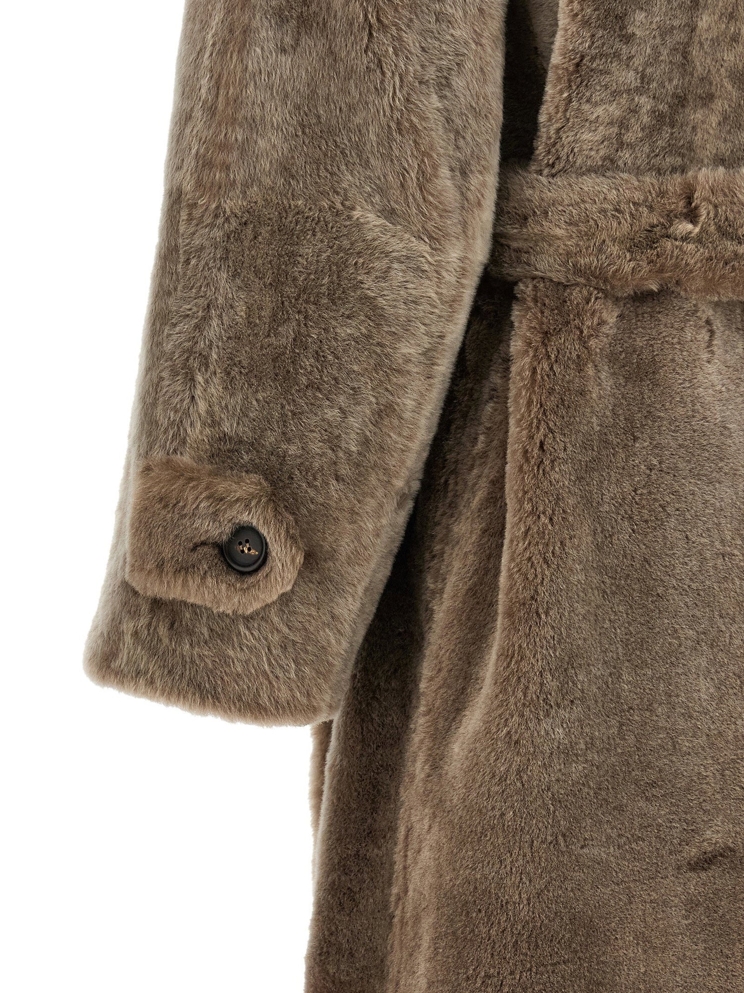 Brunello Cucinelli Shearling Coat Brown