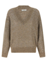 Brunello Cucinelli Dazzling Texture Sweater Beige