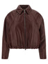 Brunello Cucinelli Nappa Leather Jacket Bordeaux